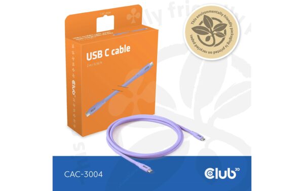 1796665_8 - Mediatech Club 3D, USB Lifestyle USB-C Kabel PD 240W,20Gbps 2m lila