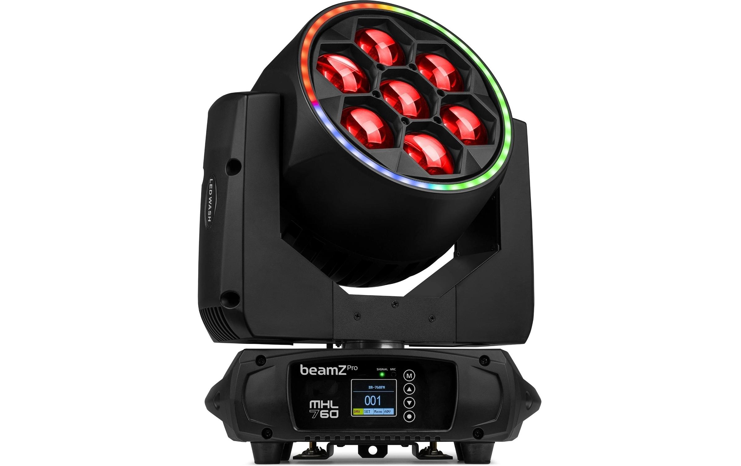 1797200 - Mediatech BeamZ Pro MHL760Set Moving Head, BeeEye, Zoom, 7x60W, RGBW,Set