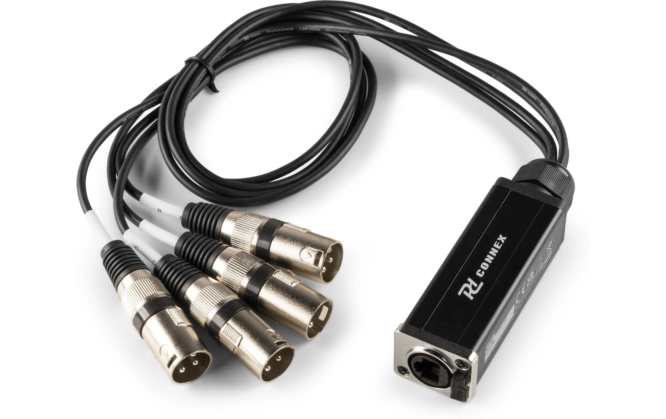 1797208 - Mediatech PD Connex CX190 Kabelpeitsche RJ45 auf 4x XLRm, DMX, 0.7m kaufen Schweiz | Mediatech.ch