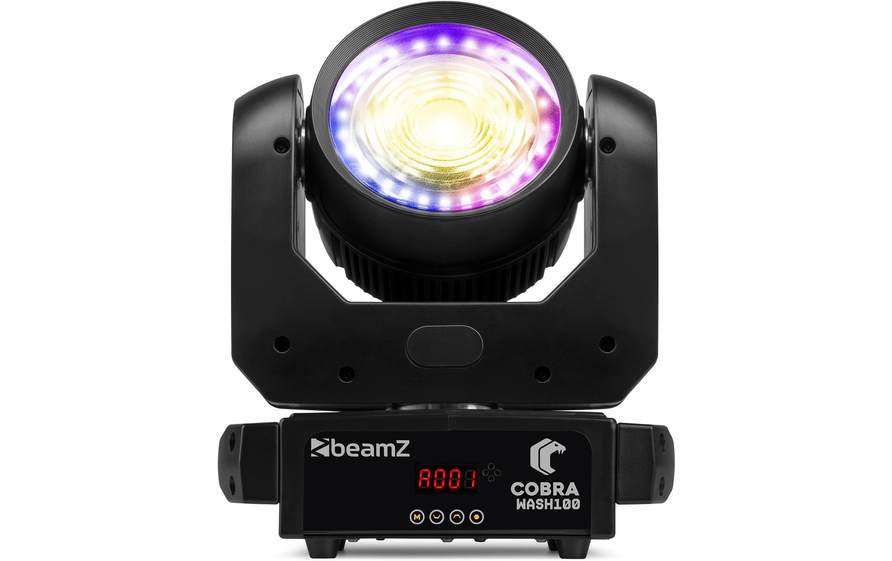 1797286_1 - Mediatech BeamZ Cobra Wash100 Moving Head Wash, LED, 100W, WW/CW, Aura