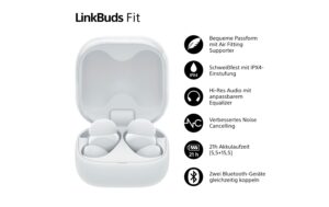 Sony LinkBuds Fit WF-LS910, weiss Noise Cancelling
