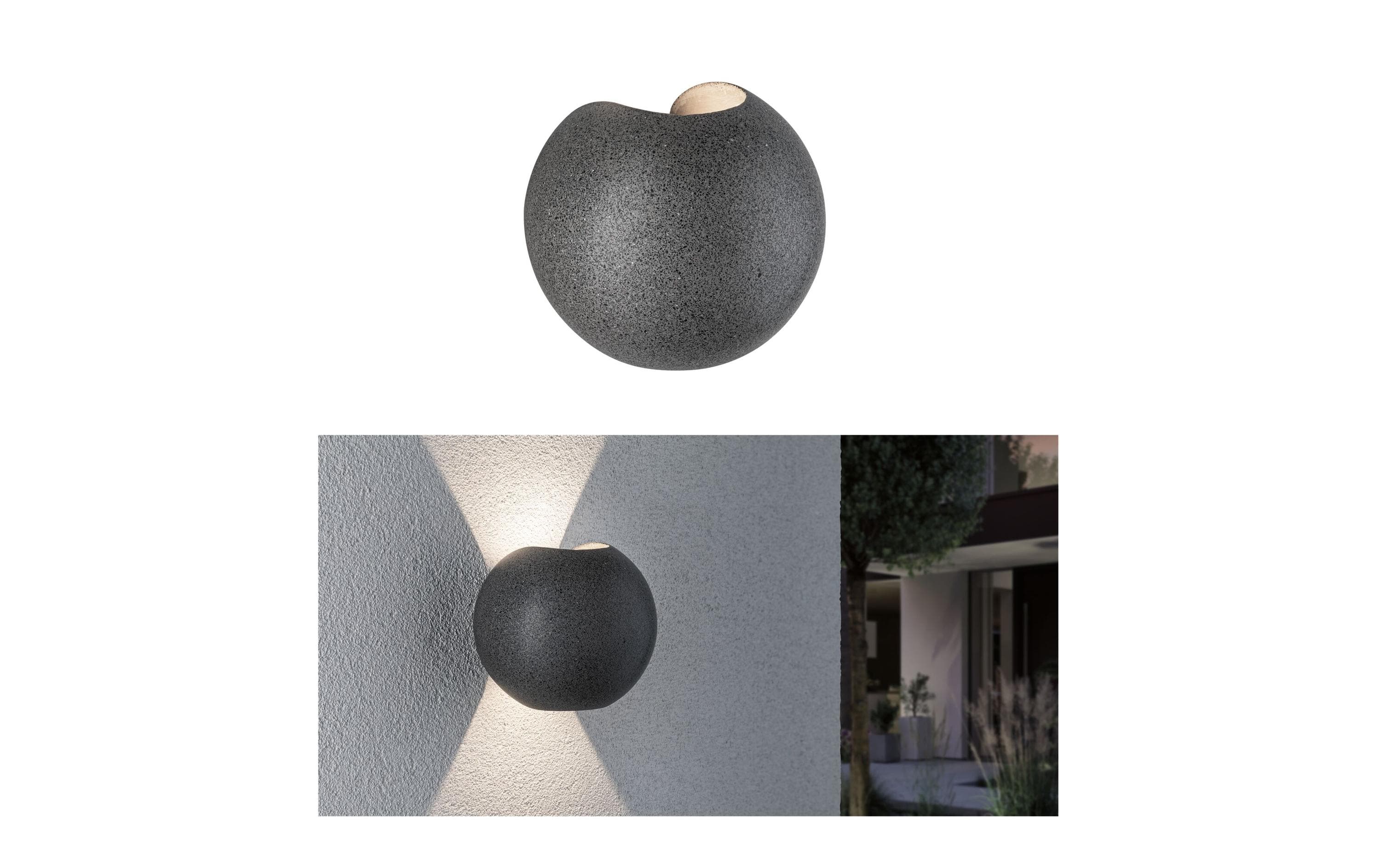 Paulmann LED Aussenwandleuchte Concrea IP65 3000K 2x5, 5W 2x250lm 230V Schwarz