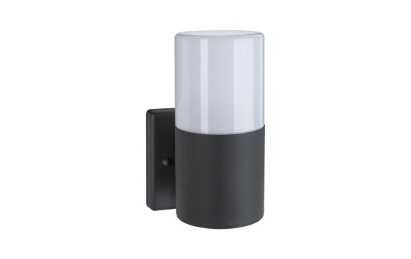 1798483_2 - Mediatech Paulmann Aussenwandleuchte Tubs IP44 max. 15W 230V Grau matt Metall, Kunststoff