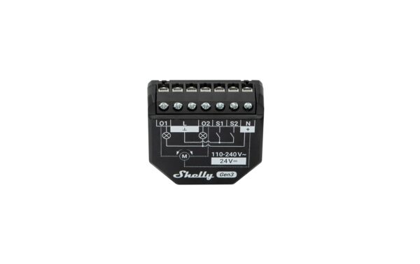 Shelly Plus 2PM Gen3 WiFi-SwitchX2 WLAN Schalt-Messaktor, 2x 10 A, Bluetooth