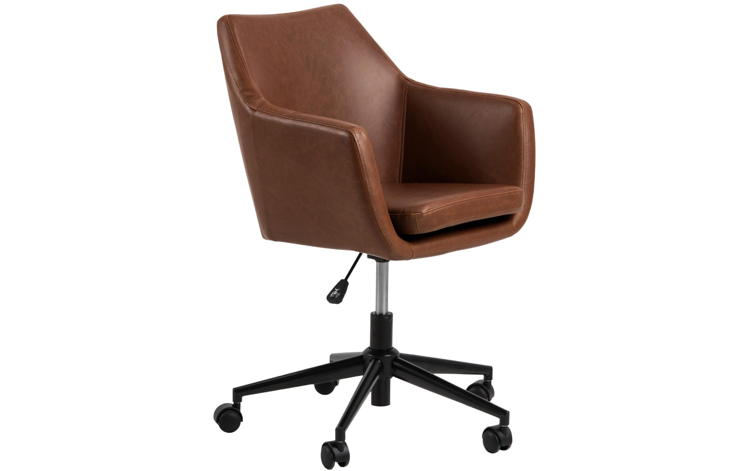 1799307 - Mediatech AC Design Bürostuhl Nora Leder cognac mit Bremsrollen kaufen Schweiz | Mediatech.ch