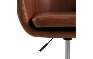 1799307_2 - Mediatech AC Design Bürostuhl Nora Leder cognac mit Bremsrollen