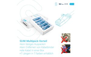 1802153_4 - Mediatech SLIM Patchkabel: 50cm, orange, 90-Pack Cat.6A, U/FTP, LSOH, Klinke nicht brechbar