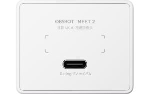 OBSBOT Meet 4K USB AI Webcam 4K, AI Powered, USB-C, Cloud White