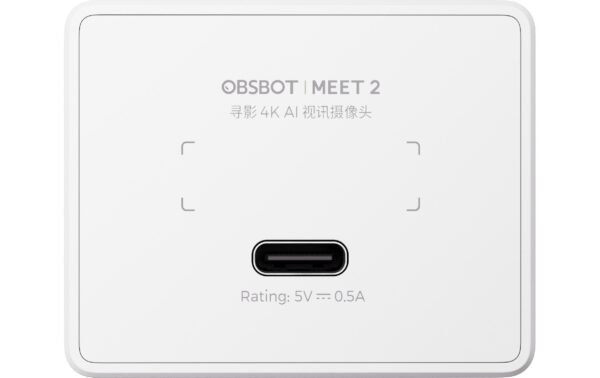 OBSBOT Meet 4K USB AI Webcam 4K, AI Powered, USB-C, Cloud White