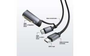 1806467_3 - Mediatech 4smarts Magsafe 3 Adapter und USB-C Kabel 100W, 2m, schwarz