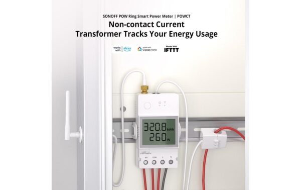 SONOFF WiFi-POW Ring Smart Power Meter DIY 230V 100A weiss