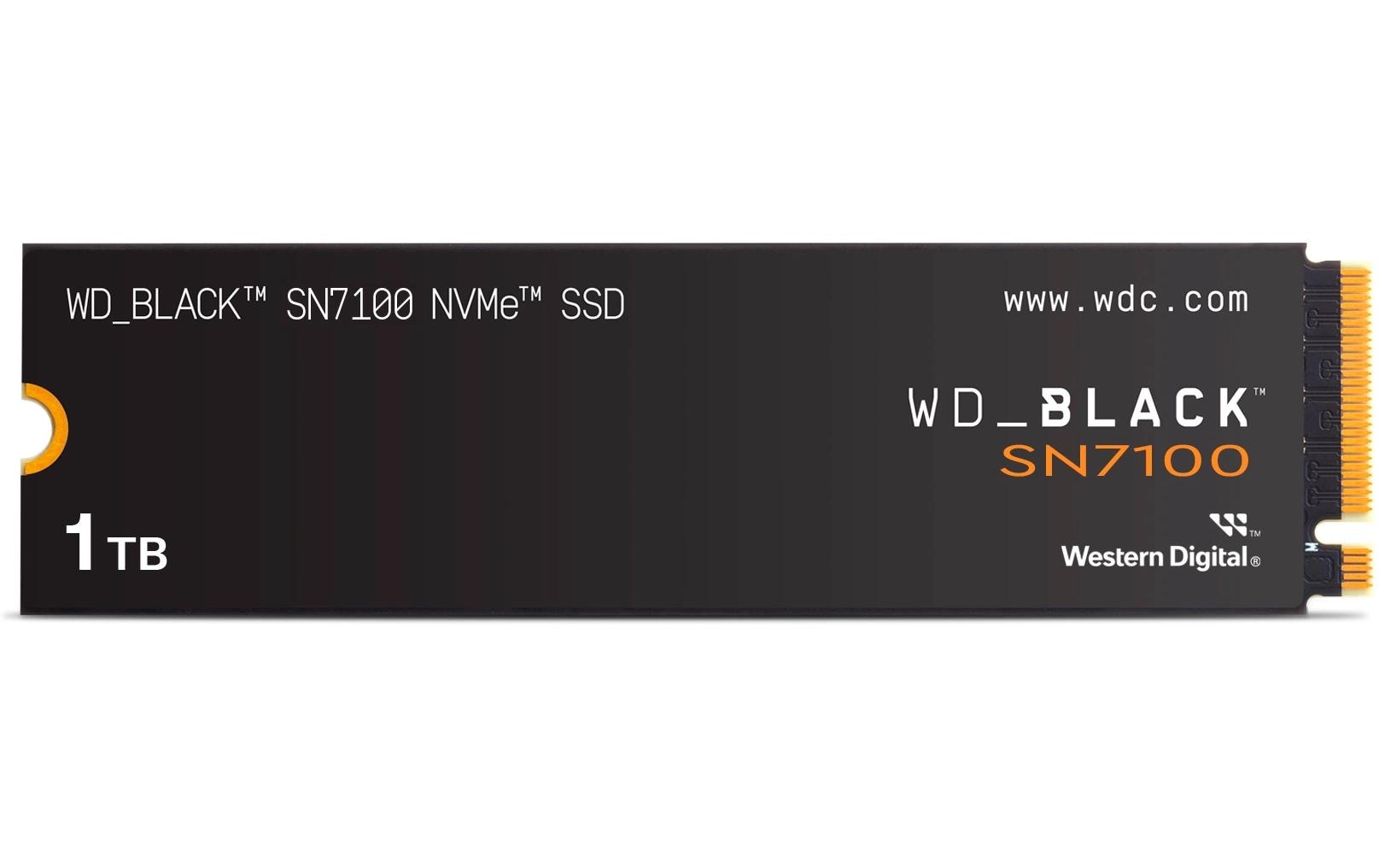 WD Black SN7100 1TB NVMe, M.2 2280, 7250MB/s (l), 6900MB/s (s)
