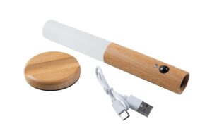 FTM Magnetische Wandleuchte hellbraun 2Stk, Holz