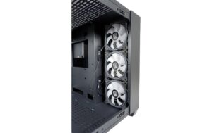 Lc-Power Midi Tower LC-809B-ON Schwarz, 1x 2,5 + 3x 3,5 intern