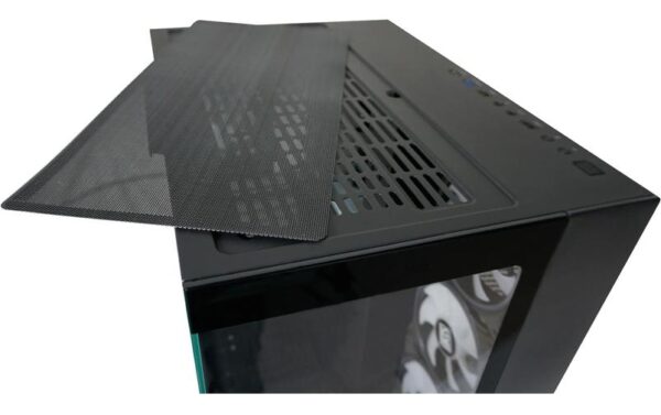 Lc-Power Midi Tower LC-809B-ON Schwarz, 1x 2,5 + 3x 3,5 intern