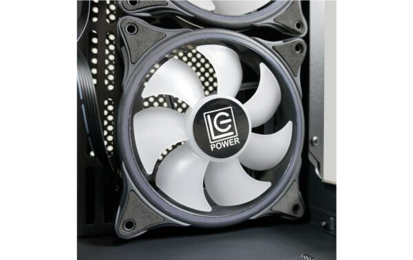 Lc-Power Midi Tower LC-809B-ON Schwarz, 1x 2,5 + 3x 3,5 intern