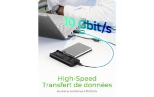 ICY BOX IB-180MS-C31, M.2 Dockingstation USB 3.2 Type-C, schwarz, bis 10Gbit/s