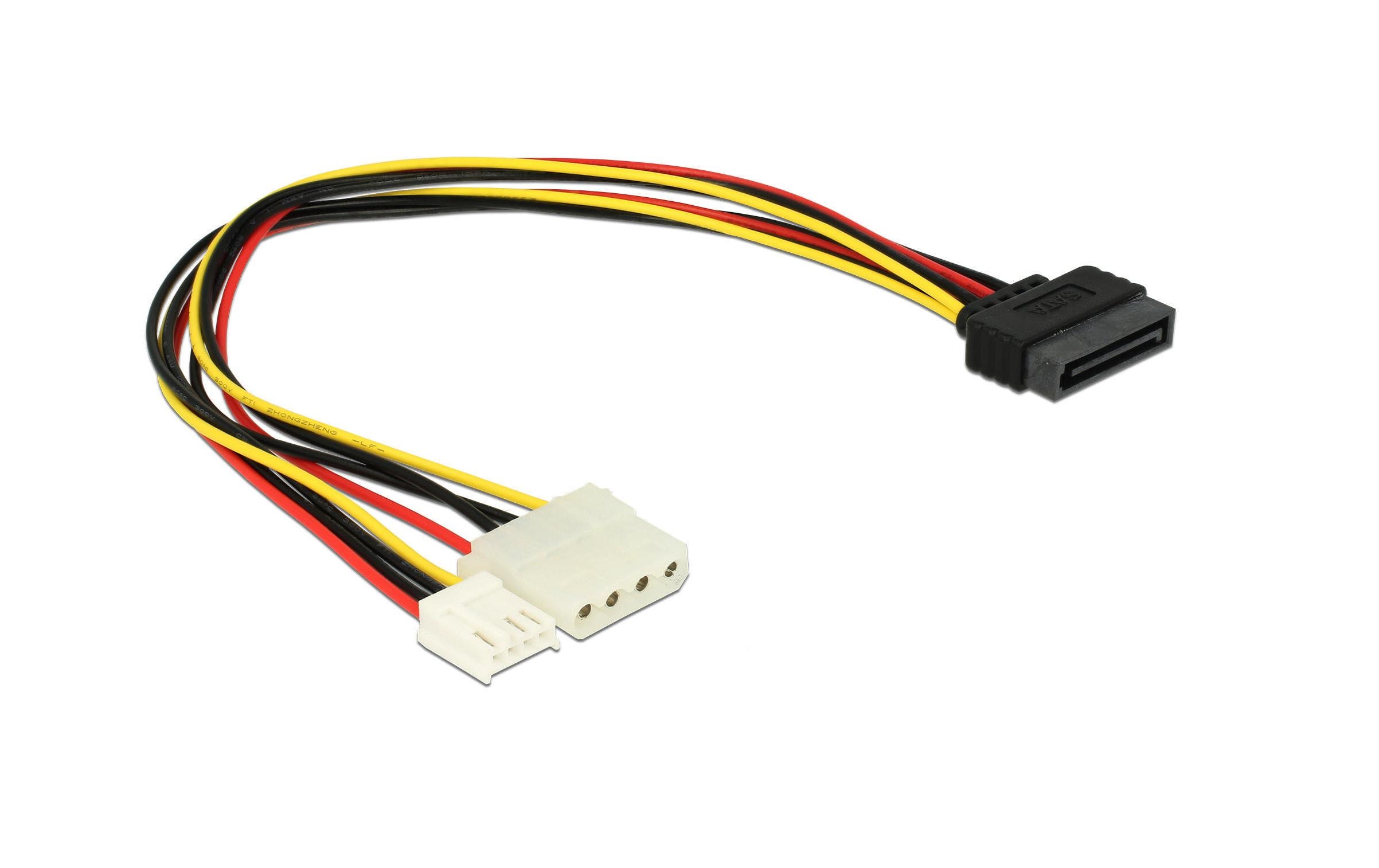181669 - Mediatech Delock SATA/Molex Adapterkabel, 30cm Adapter für SATA zu Molex+Floppy 4Pin kaufen | Mediatech.ch