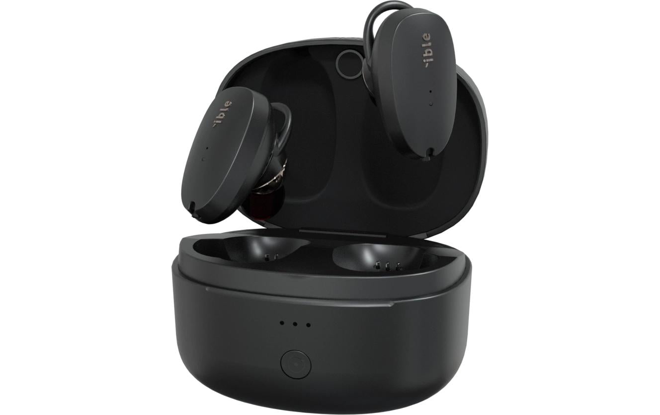 1817209 - Mediatech Airvida T1 Luftreiniger schwarz Ohrstöpsel, Typ-C USB Ladegehäuse