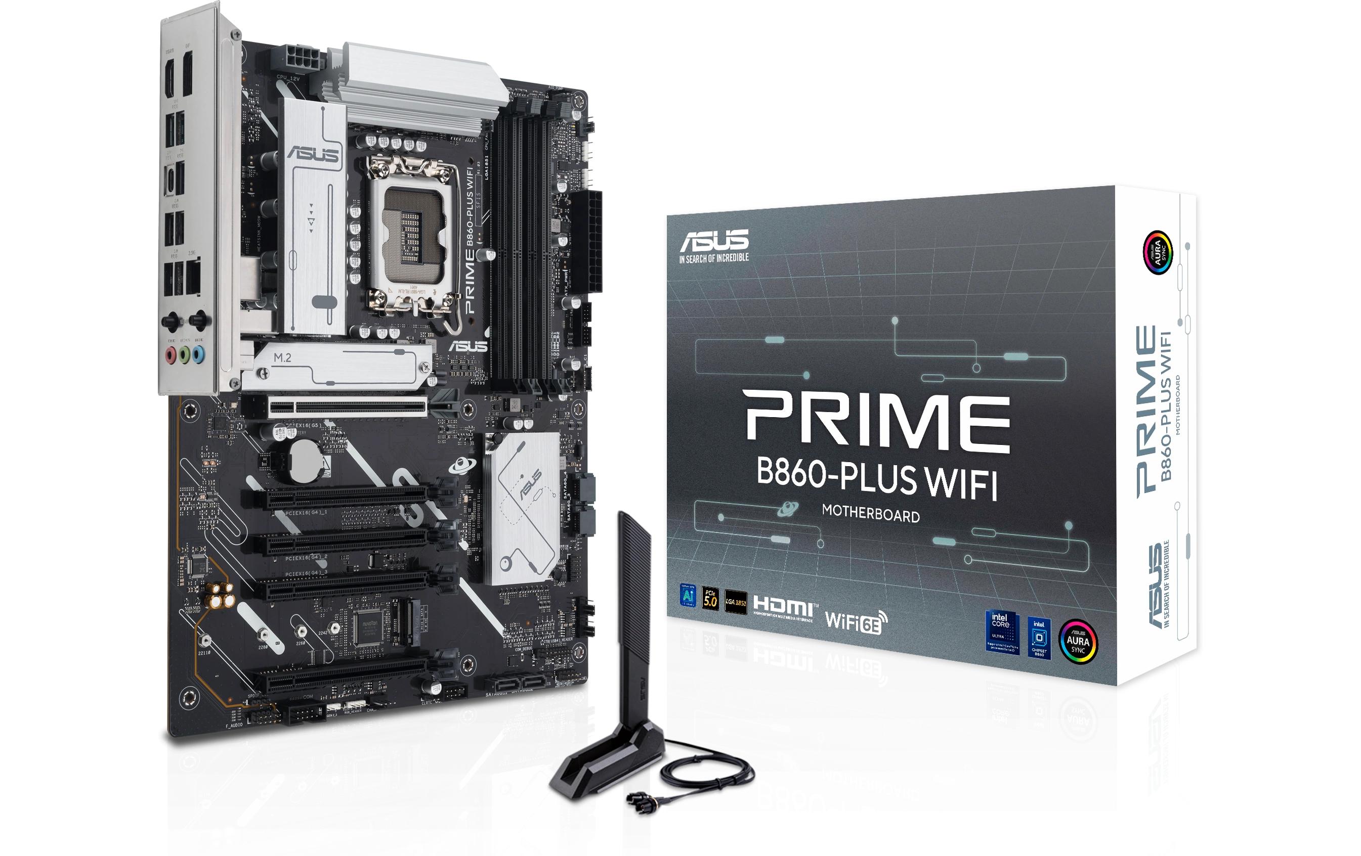 ASUS PRIME B860-PLUS WIFI, ATX LGA1851, 4x DDR5, PCI-E 5.0, HDMI, DP, VGA