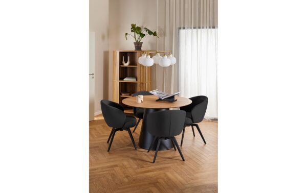 1820800_5 - Mediatech AC Design Esszimmerstuhl Darlene 1 Stück Stahl/Textil, Anthrazit