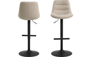 AC Design Barstuhl Adisa 2 Stück Stahl/Textil, 2 Stück, Beige