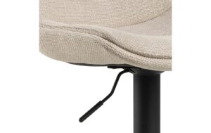 AC Design Barstuhl Adisa 2 Stück Stahl/Textil, 2 Stück, Beige
