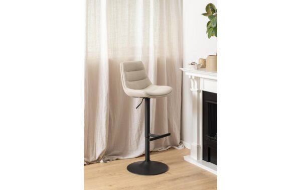 AC Design Barstuhl Adisa 2 Stück Stahl/Textil, 2 Stück, Beige