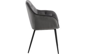 AC Design Esszimmerstuhl Brooke VIC 2 Stück Stahl/Textil, Dark Grey