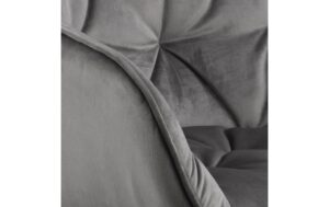 AC Design Esszimmerstuhl Brooke VIC 2 Stück Stahl/Textil, Dark Grey