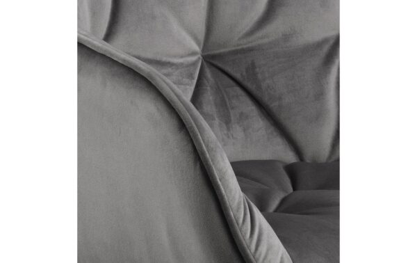 AC Design Esszimmerstuhl Brooke VIC 2 Stück Stahl/Textil, Dark Grey