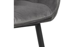 AC Design Esszimmerstuhl Brooke VIC 2 Stück Stahl/Textil, Dark Grey