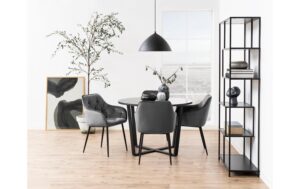 AC Design Esszimmerstuhl Brooke VIC 2 Stück Stahl/Textil, Dark Grey