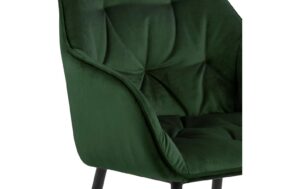 1820825_3 - Mediatech AC Design Esszimmerstuhl Brooke VIC 2 Stück Stahl/Textil, Forest Green