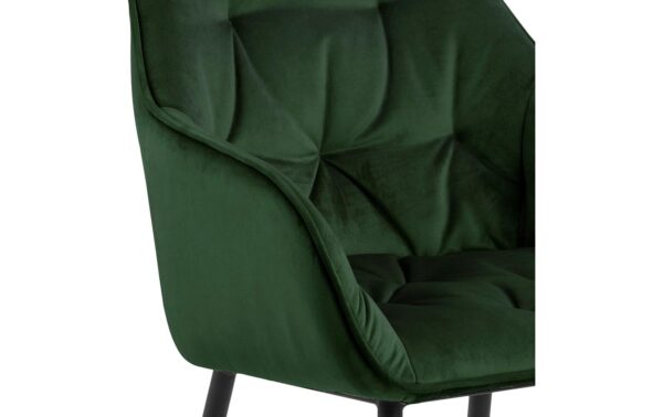 1820825_3 - Mediatech AC Design Esszimmerstuhl Brooke VIC 2 Stück Stahl/Textil, Forest Green