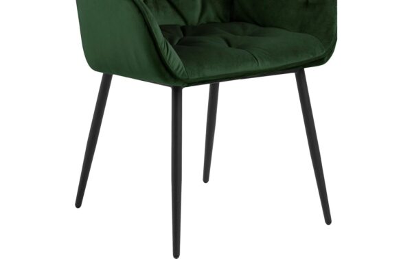 1820825_4 - Mediatech AC Design Esszimmerstuhl Brooke VIC 2 Stück Stahl/Textil, Forest Green