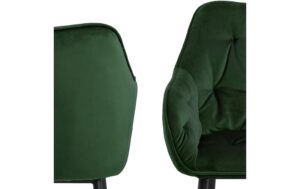 1820825_5 - Mediatech AC Design Esszimmerstuhl Brooke VIC 2 Stück Stahl/Textil, Forest Green