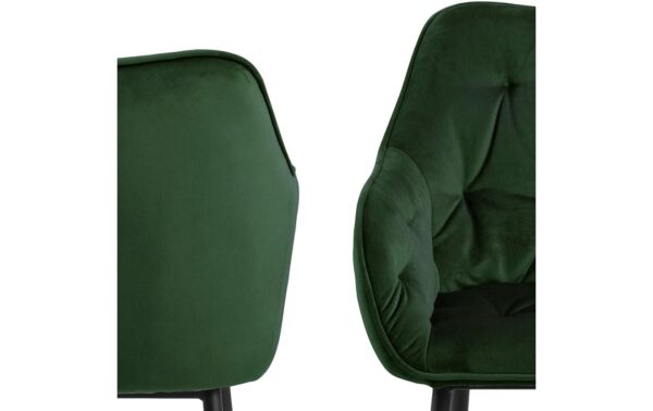 1820825_5 - Mediatech AC Design Esszimmerstuhl Brooke VIC 2 Stück Stahl/Textil, Forest Green