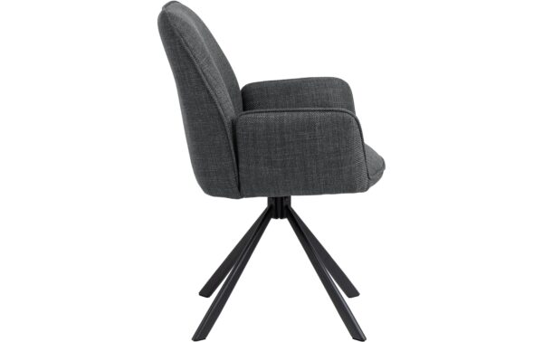 1820847_2 - Mediatech AC Design Esszimmerstuhl Glenda 2 Stück Stahl/Polyurethan, Dark Grey