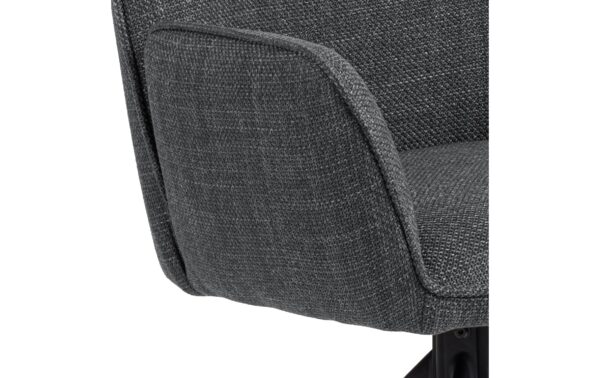 1820847_6 - Mediatech AC Design Esszimmerstuhl Glenda 2 Stück Stahl/Polyurethan, Dark Grey