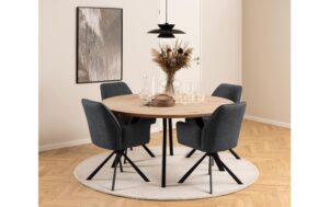 1820847_7 - Mediatech AC Design Esszimmerstuhl Glenda 2 Stück Stahl/Polyurethan, Dark Grey