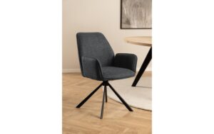 1820847_8 - Mediatech AC Design Esszimmerstuhl Glenda 2 Stück Stahl/Polyurethan, Dark Grey