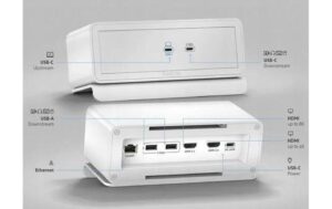 1821098_1 - Mediatech mediahub2 Dock weiss M2-ENC07-9941 2x USB-C bis 100W, Ethernet, 2xHDMI, 2x USB