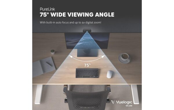 Vuelogic Webcam PL VL-OC100 2K HD, 75°, Dual Mic, 4Fach Zoom, Autofokus