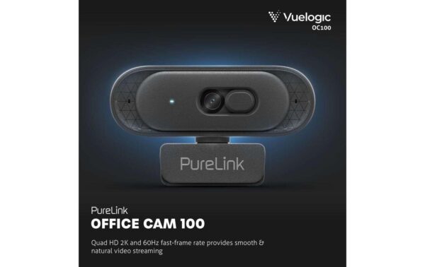 Vuelogic Webcam PL VL-OC100 2K HD, 75°, Dual Mic, 4Fach Zoom, Autofokus