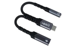 onit Prem 2-in-1 Audio Adapter C to 3.5 + C schwarz, Digital, 60W