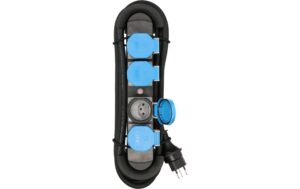 Steckdosenleiste Construct Line SZ/BL 4x Typ 13 IP55 schwarz/blau 5m /