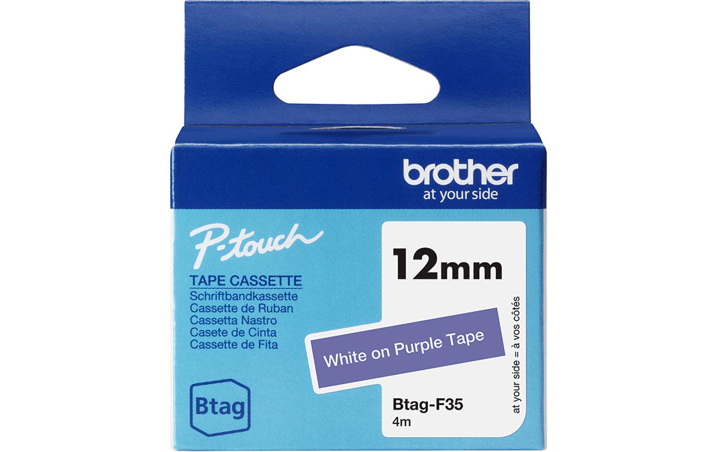 1824265 - Mediatech Brother P-touch Schriftband Btag-F35 weiss auf violet, 12mm kaufen Schweiz | Mediatech.ch