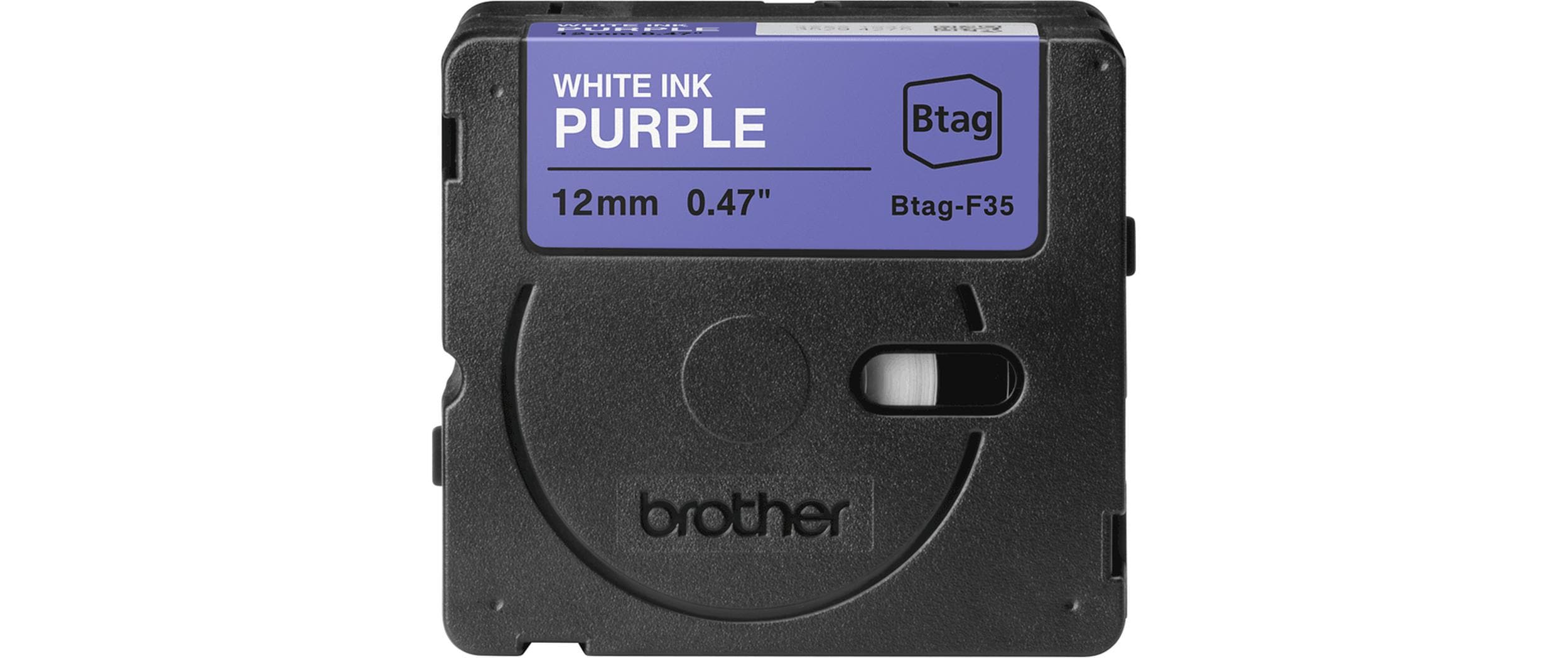 1824265_1 - Mediatech Brother P-touch Schriftband Btag-F35 weiss auf violet, 12mm