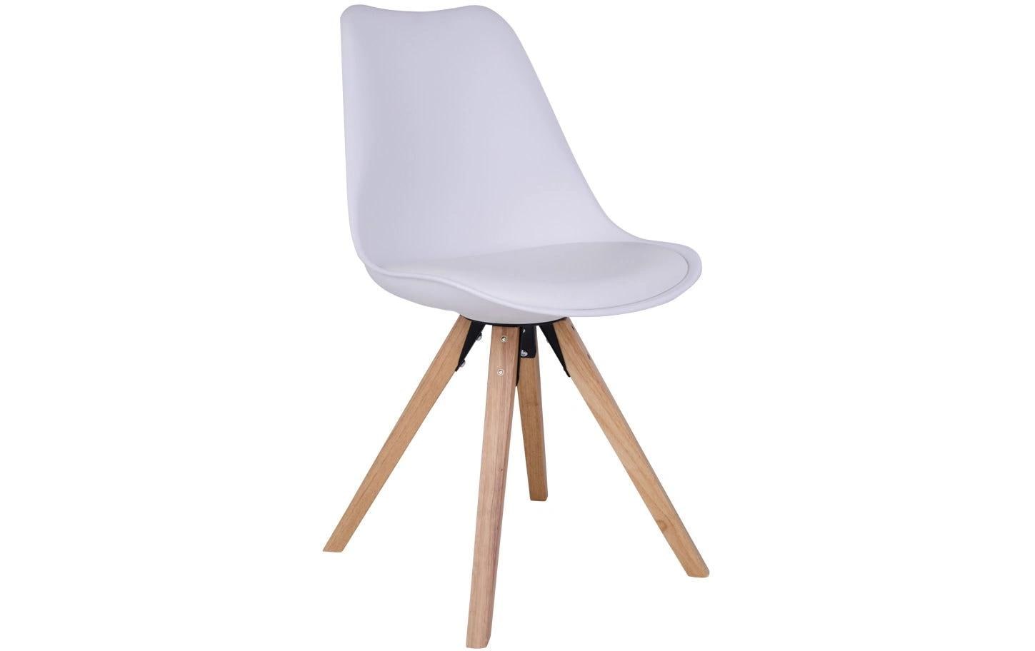 1827476 - Mediatech House Nordic Stuhl Bergen, 2er Set, Weiss PU-Leder, Stoff, Gummibaum, 86x55cm (HxL) kaufen Schweiz | Mediatech.ch